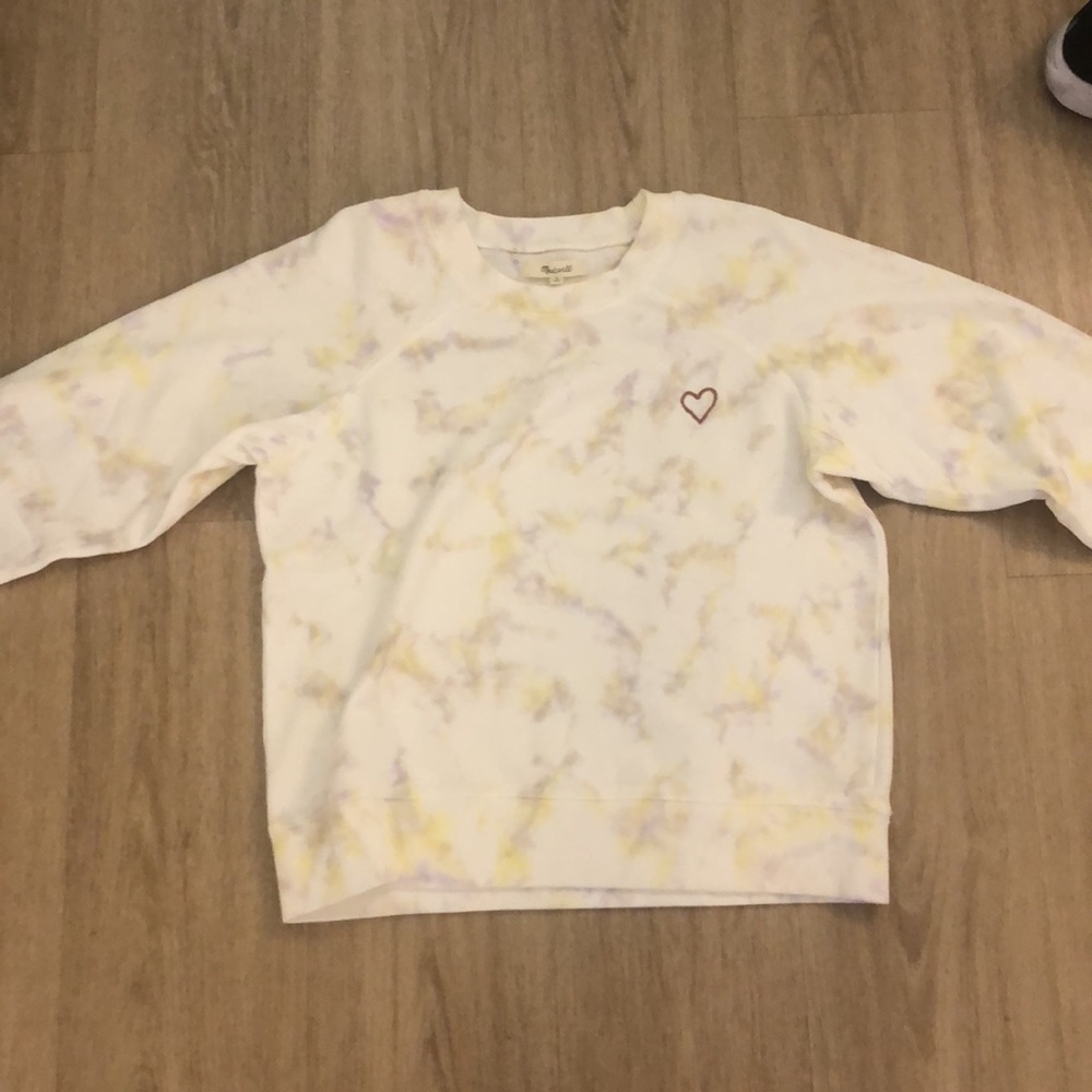 Madewell Tie Die Sweatshirt in Warm Violet NWOT - Picture 7 of 9